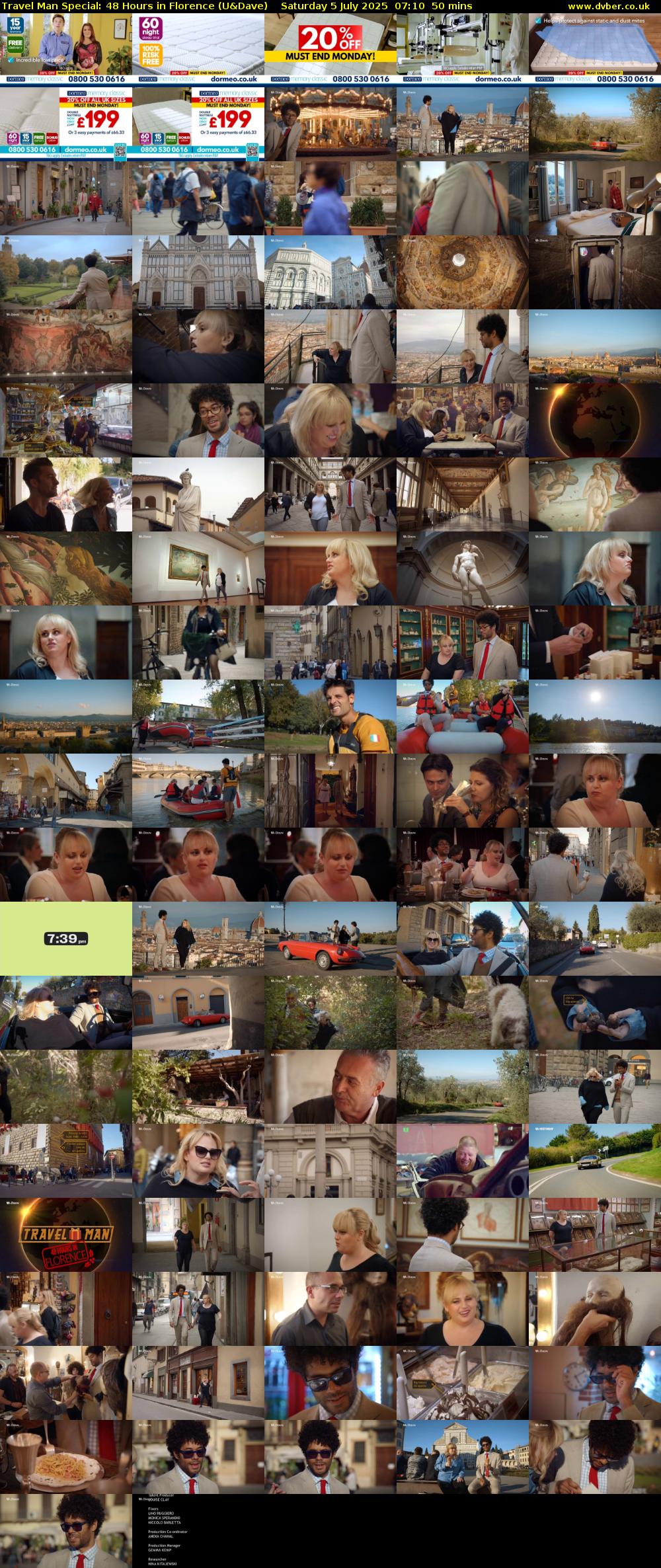 Travel Man Special: 48 Hours in Florence (U&Dave) Saturday 5 July 2025 07:10 - 08:00