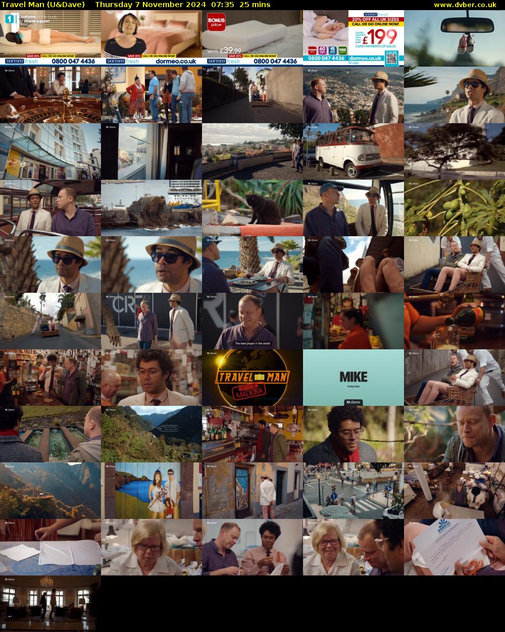 Travel Man (U&Dave) Thursday 7 November 2024 07:35 - 08:00
