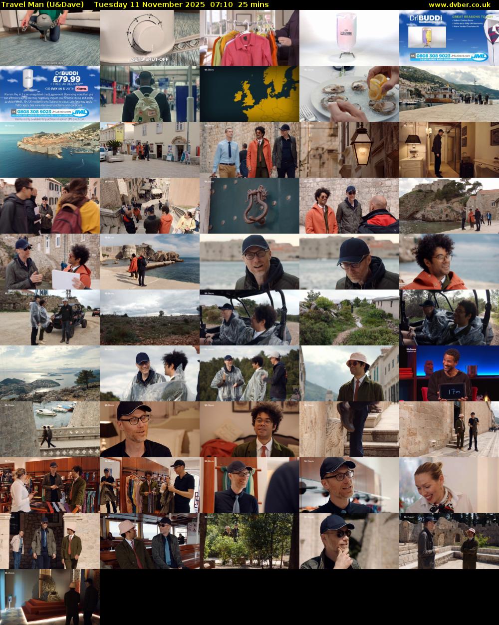 Travel Man (U&Dave) Tuesday 11 November 2025 07:10 - 07:35