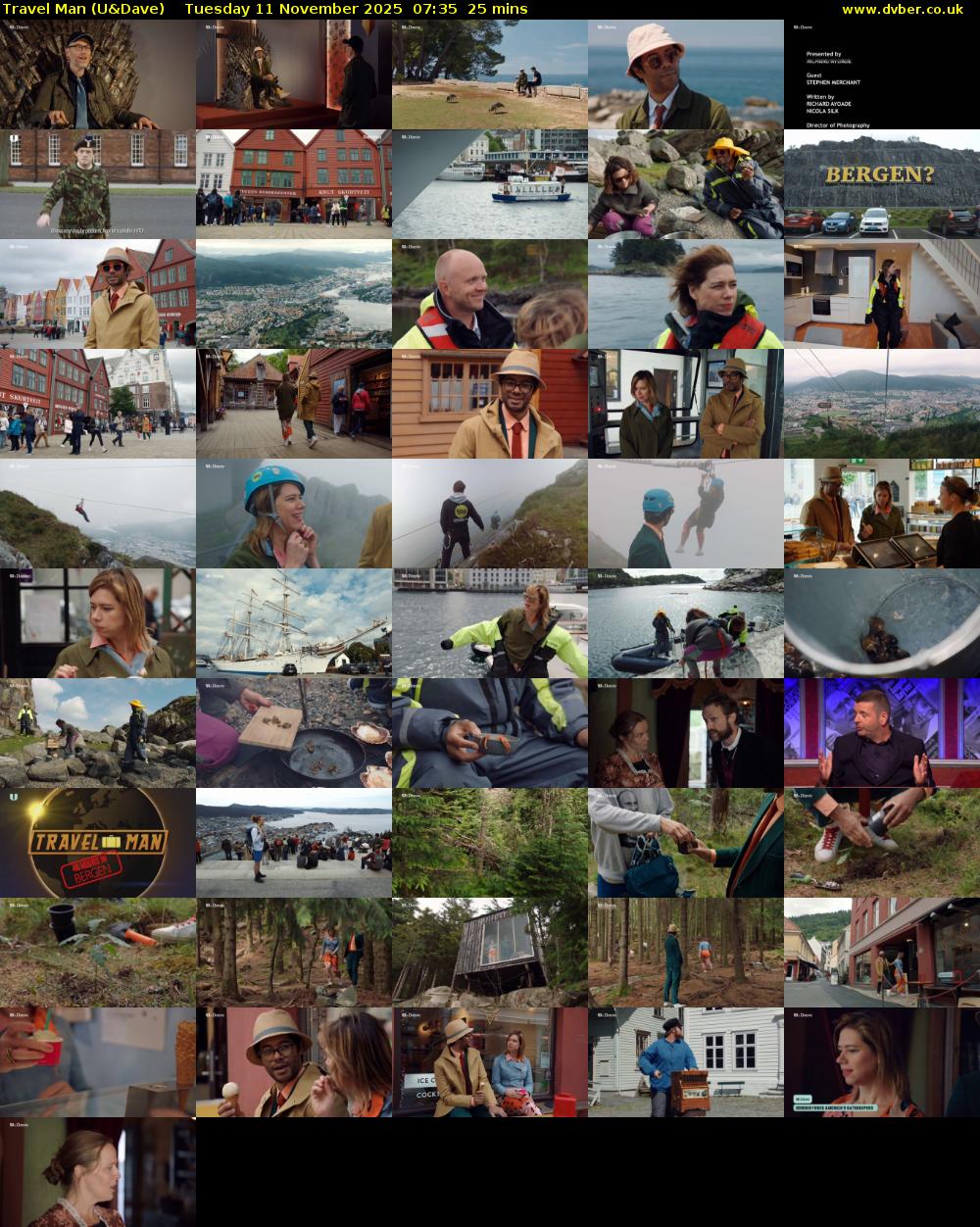 Travel Man (U&Dave) Tuesday 11 November 2025 07:35 - 08:00