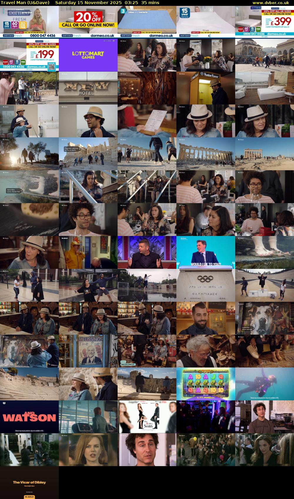 Travel Man (U&Dave) Saturday 15 November 2025 03:25 - 04:00