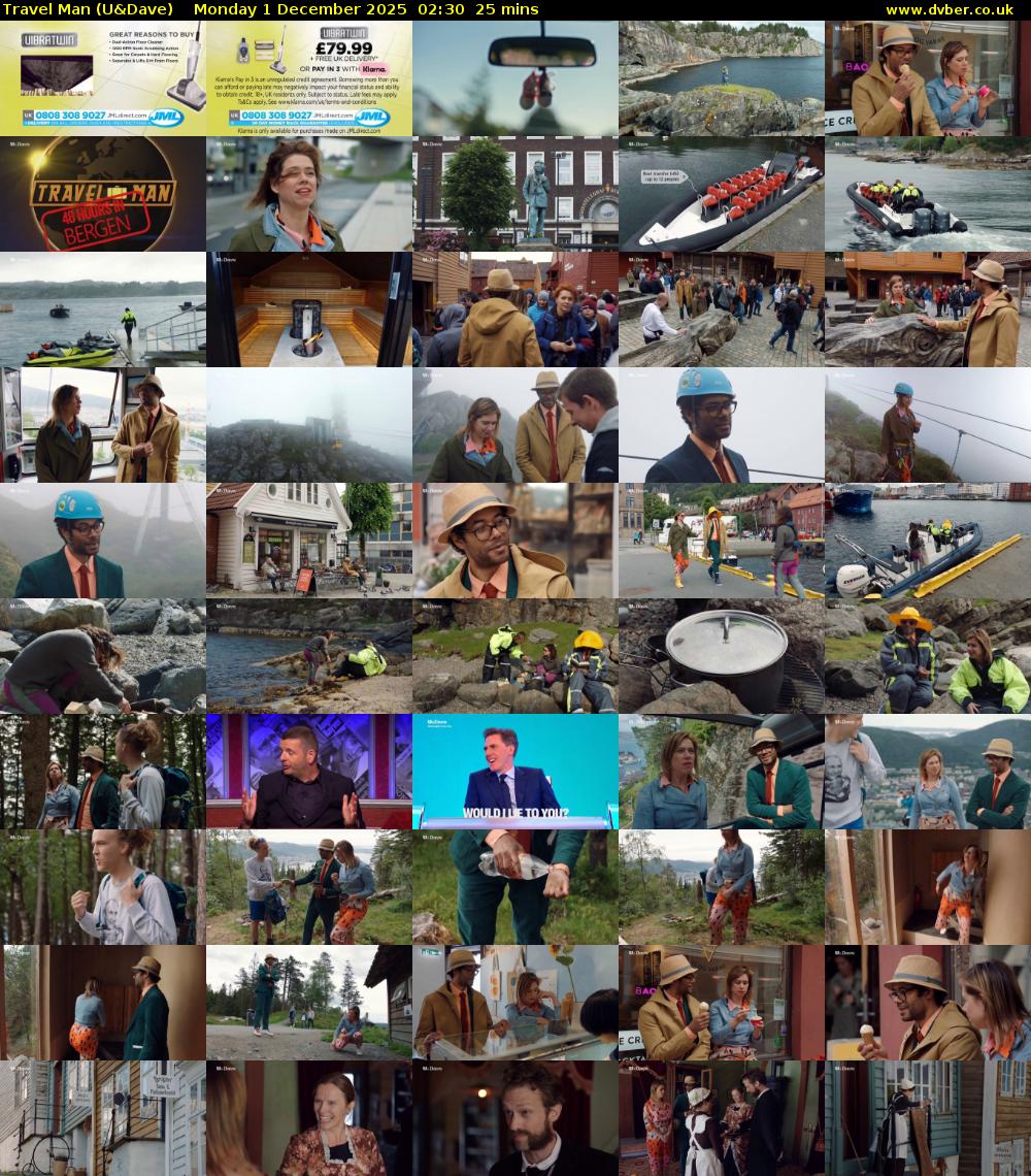 Travel Man (U&Dave) Monday 1 December 2025 02:30 - 02:55
