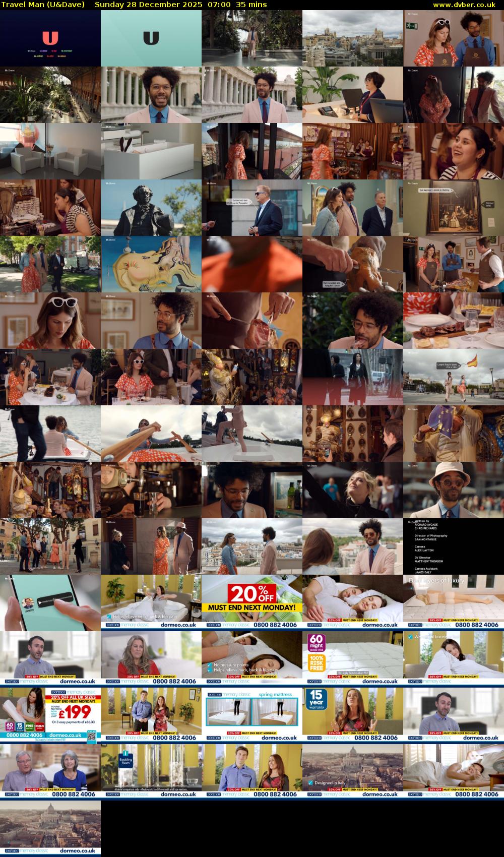 Travel Man (U&Dave) Sunday 28 December 2025 07:00 - 07:35