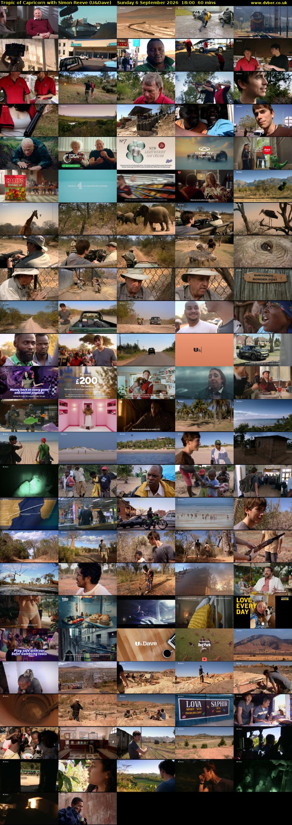 Tropic of Capricorn with Simon Reeve (U&Dave) Sunday 6 September 2026 18:00 - 19:00