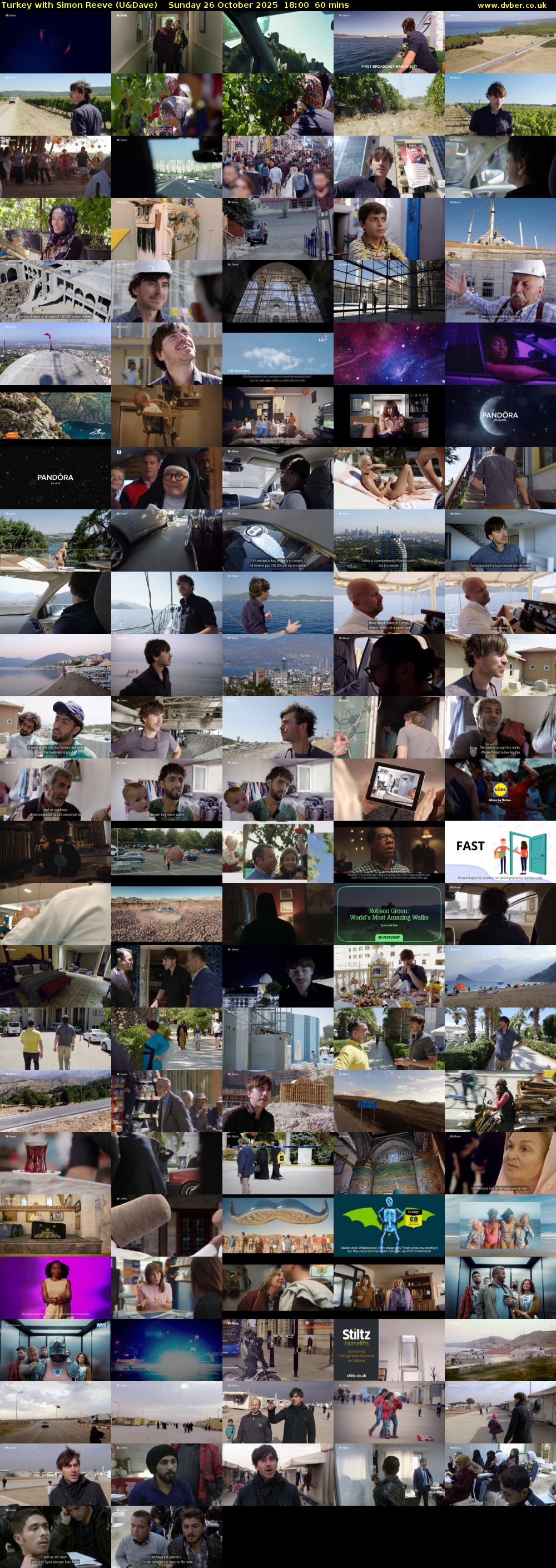 Turkey with Simon Reeve (U&Dave) Sunday 26 October 2025 18:00 - 19:00