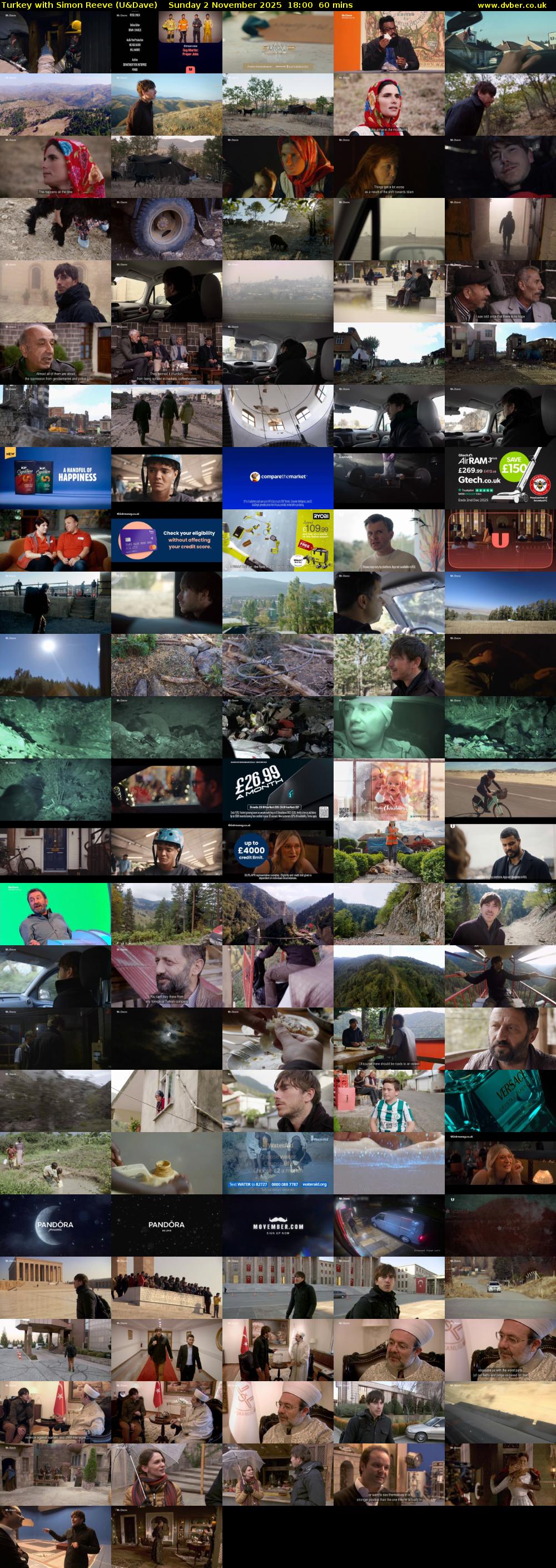 Turkey with Simon Reeve (U&Dave) Sunday 2 November 2025 18:00 - 19:00