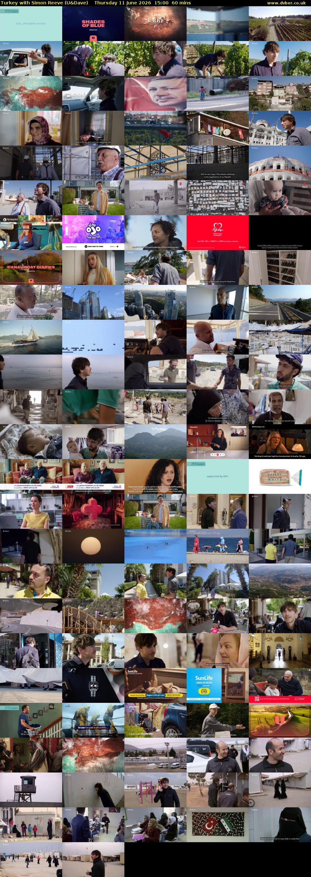 Turkey with Simon Reeve (U&Dave) Thursday 11 June 2026 15:00 - 16:00