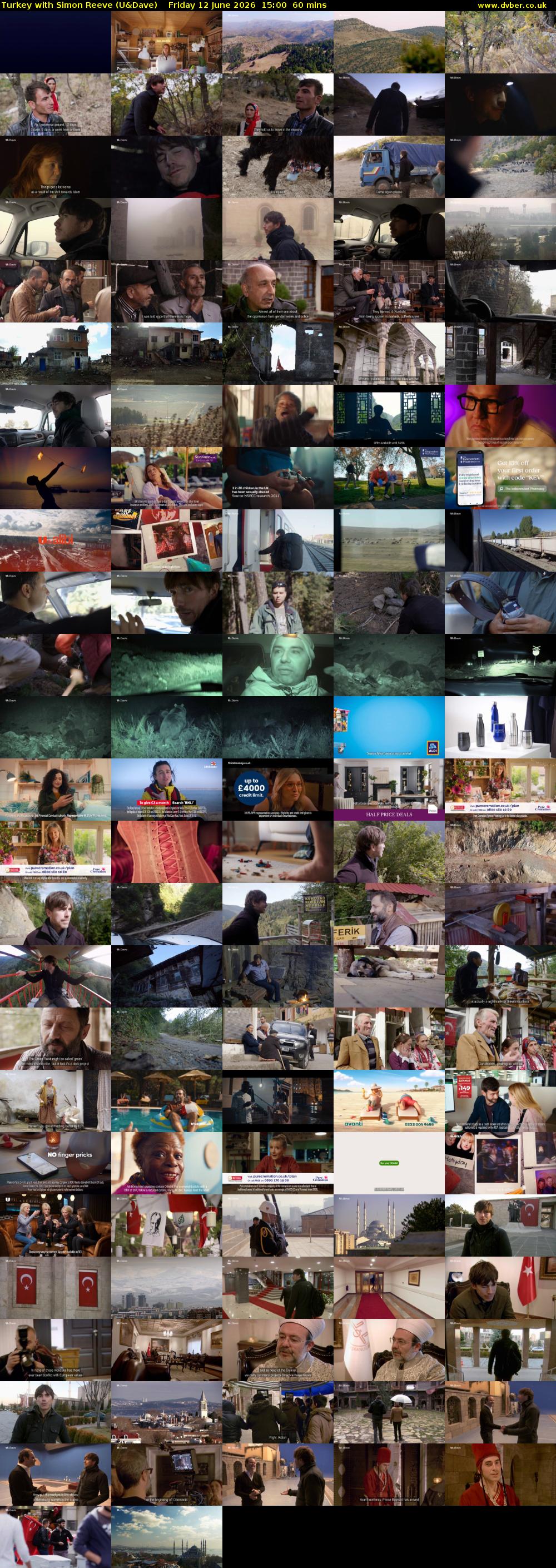 Turkey with Simon Reeve (U&Dave) Friday 12 June 2026 15:00 - 16:00