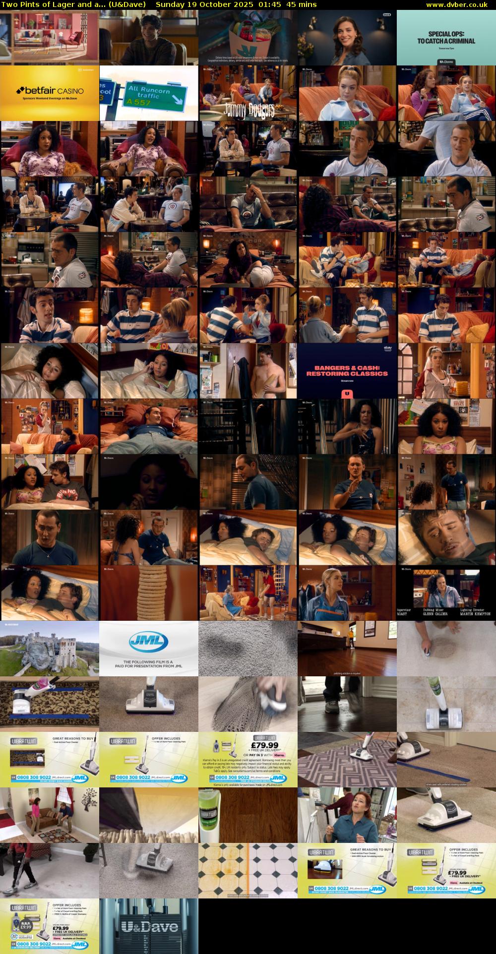 Two Pints of Lager and a... (U&Dave) Sunday 19 October 2025 01:45 - 02:30