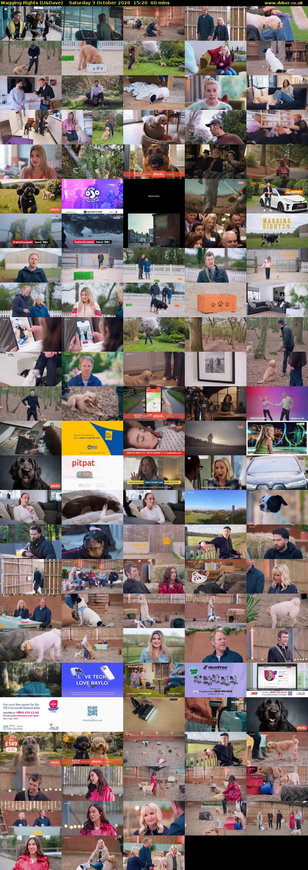 Wagging Rights (U&Dave) Saturday 3 October 2026 15:20 - 16:20