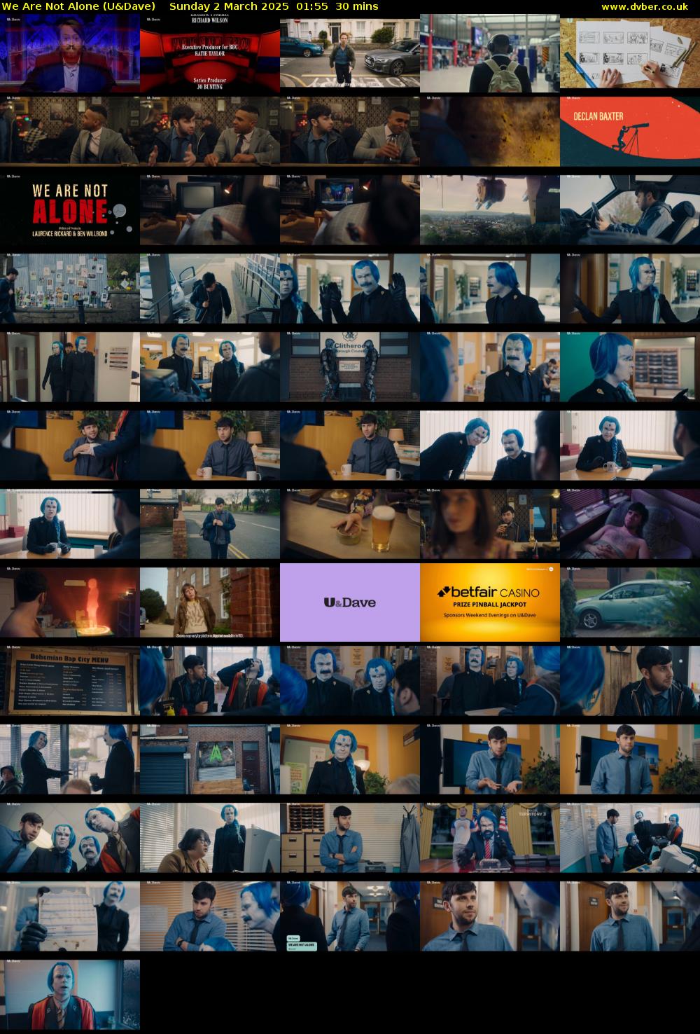 We Are Not Alone (U&Dave) Sunday 2 March 2025 01:55 - 02:25