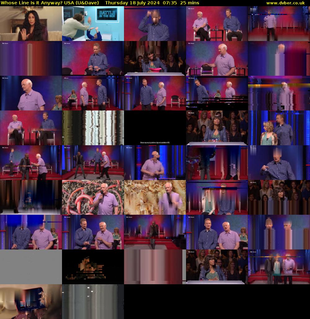 Whose Line Is It Anyway? USA (U&Dave) Thursday 18 July 2024 07:35 - 08:00