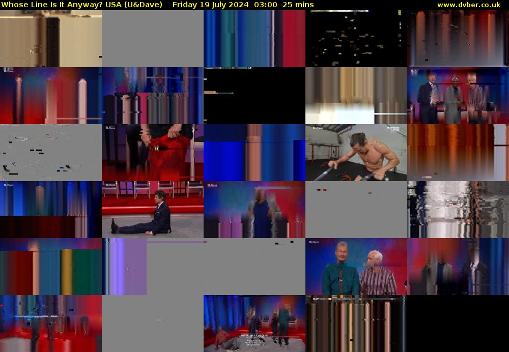 Whose Line Is It Anyway? USA (U&Dave) Friday 19 July 2024 03:00 - 03:25