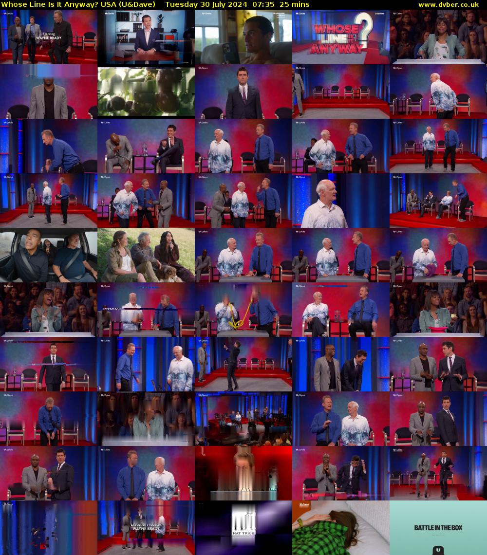 Whose Line Is It Anyway? USA (U&Dave) Tuesday 30 July 2024 07:35 - 08:00