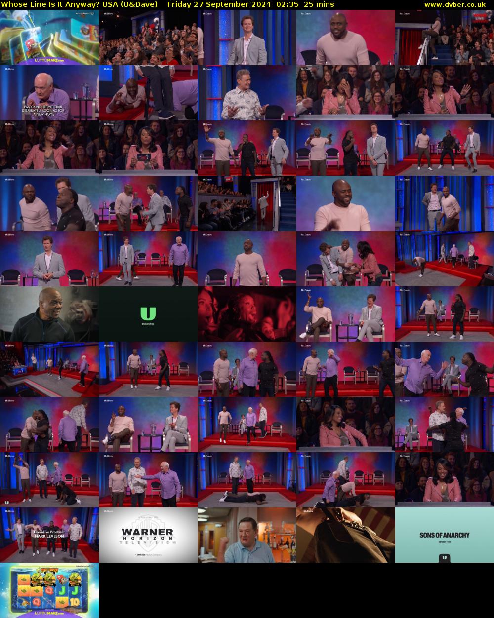 Whose Line Is It Anyway? USA (U&Dave) Friday 27 September 2024 02:35 - 03:00