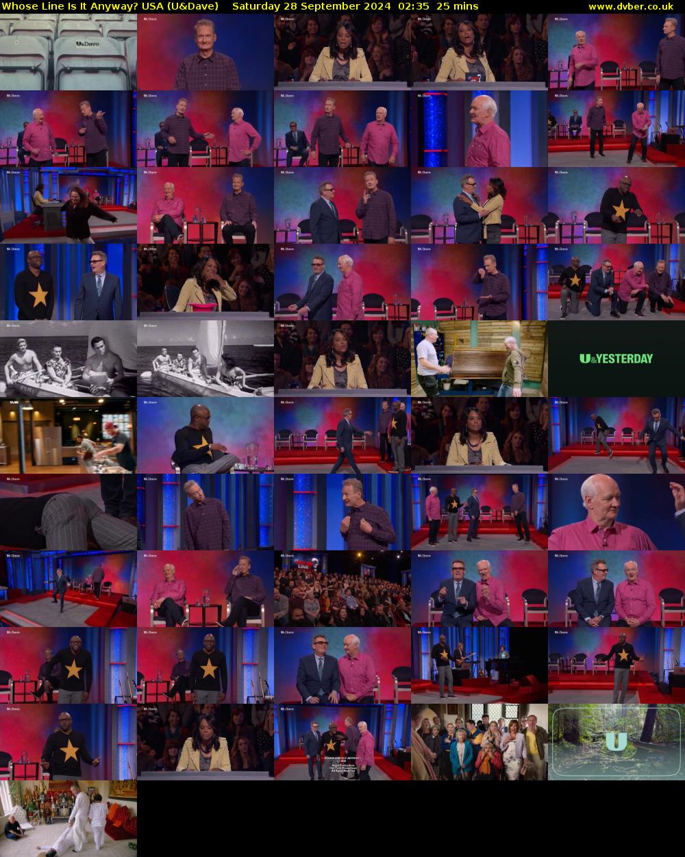 Whose Line Is It Anyway? USA (U&Dave) Saturday 28 September 2024 02:35 - 03:00
