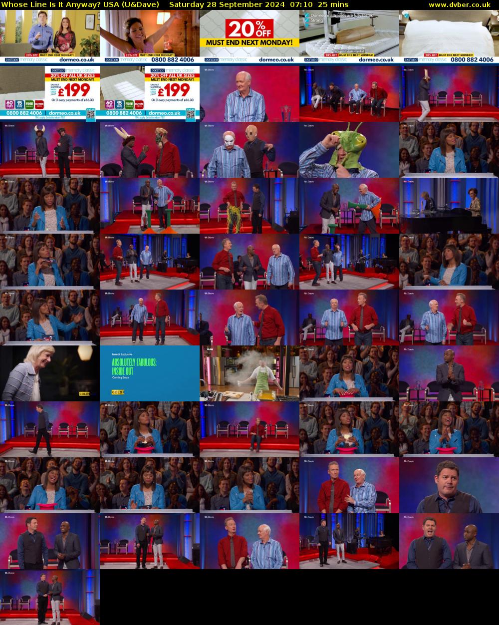 Whose Line Is It Anyway? USA (U&Dave) Saturday 28 September 2024 07:10 - 07:35