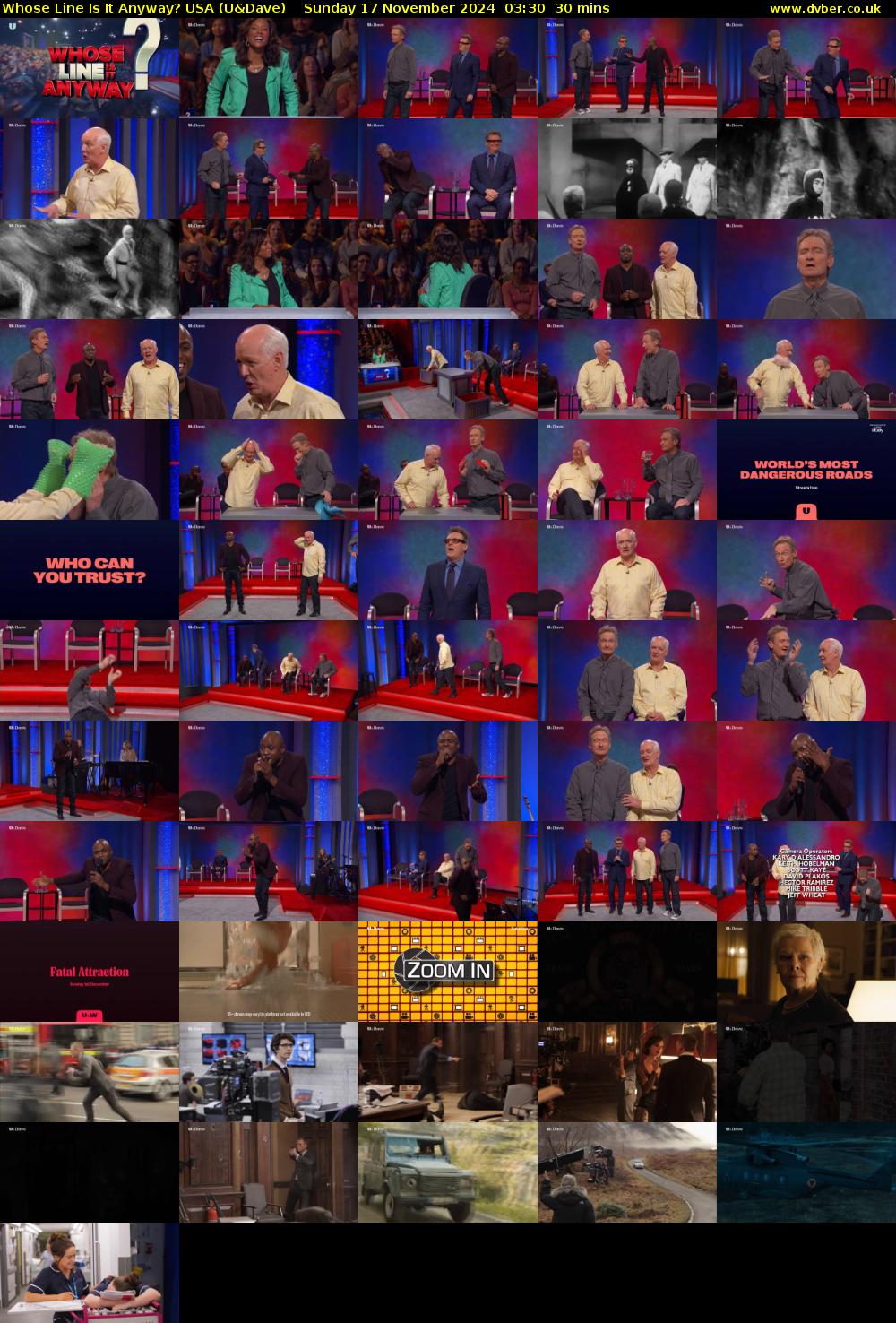 Whose Line Is It Anyway? USA (U&Dave) Sunday 17 November 2024 03:30 - 04:00