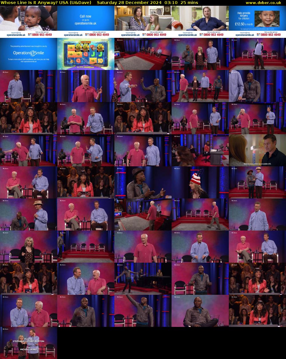 Whose Line Is It Anyway? USA (U&Dave) Saturday 28 December 2024 03:10 - 03:35