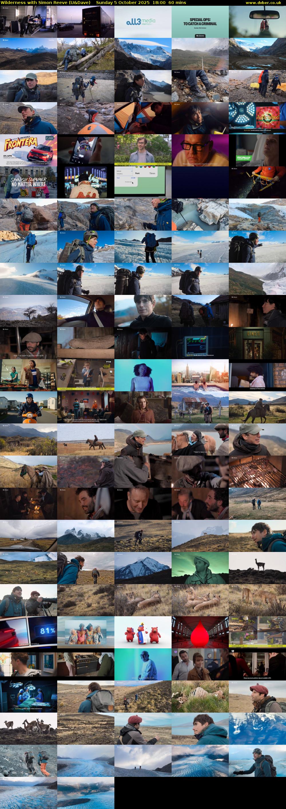 Wilderness with Simon Reeve (U&Dave) Sunday 5 October 2025 18:00 - 19:00