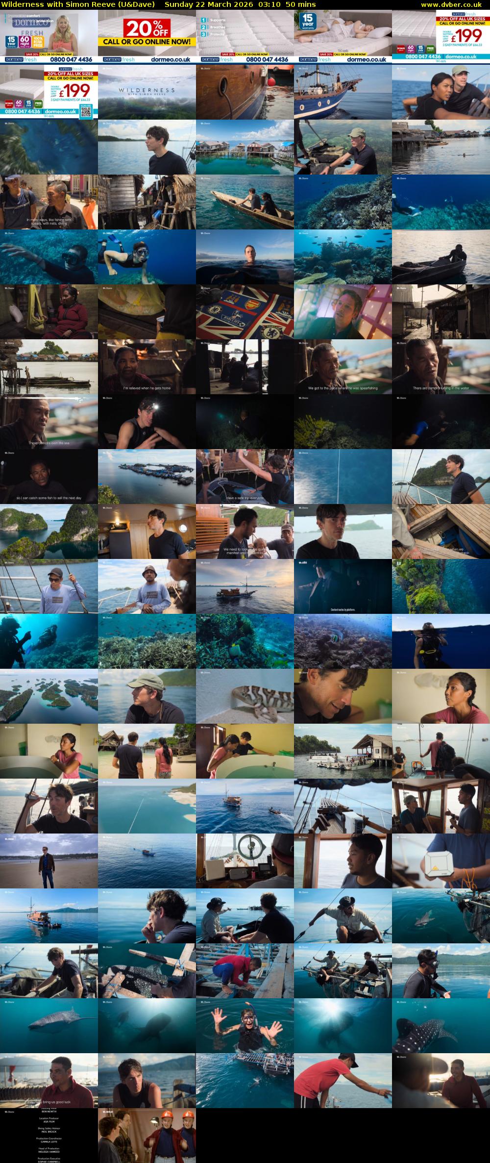 Wilderness with Simon Reeve (U&Dave) Sunday 22 March 2026 03:10 - 04:00