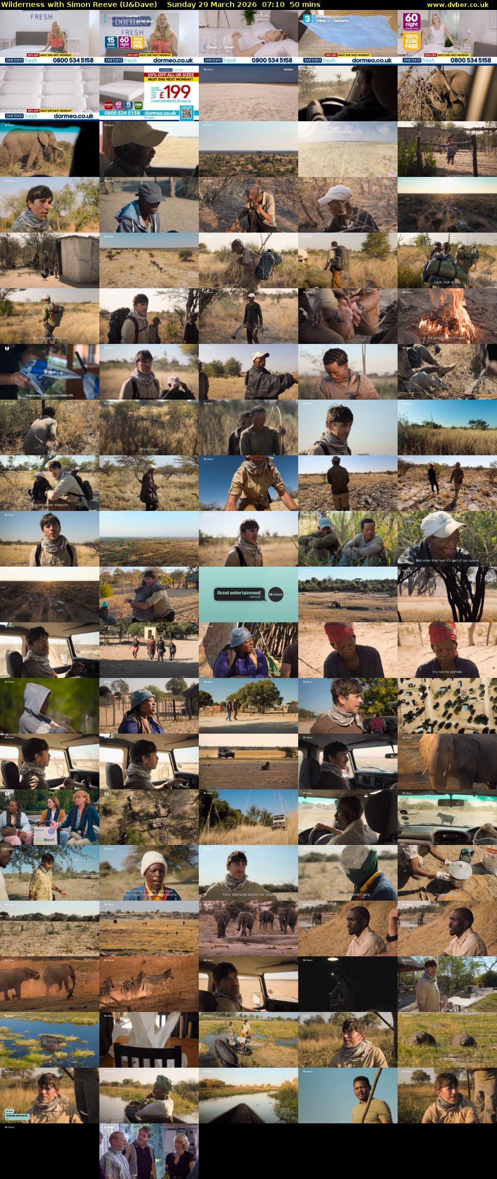Wilderness with Simon Reeve (U&Dave) Sunday 29 March 2026 07:10 - 08:00