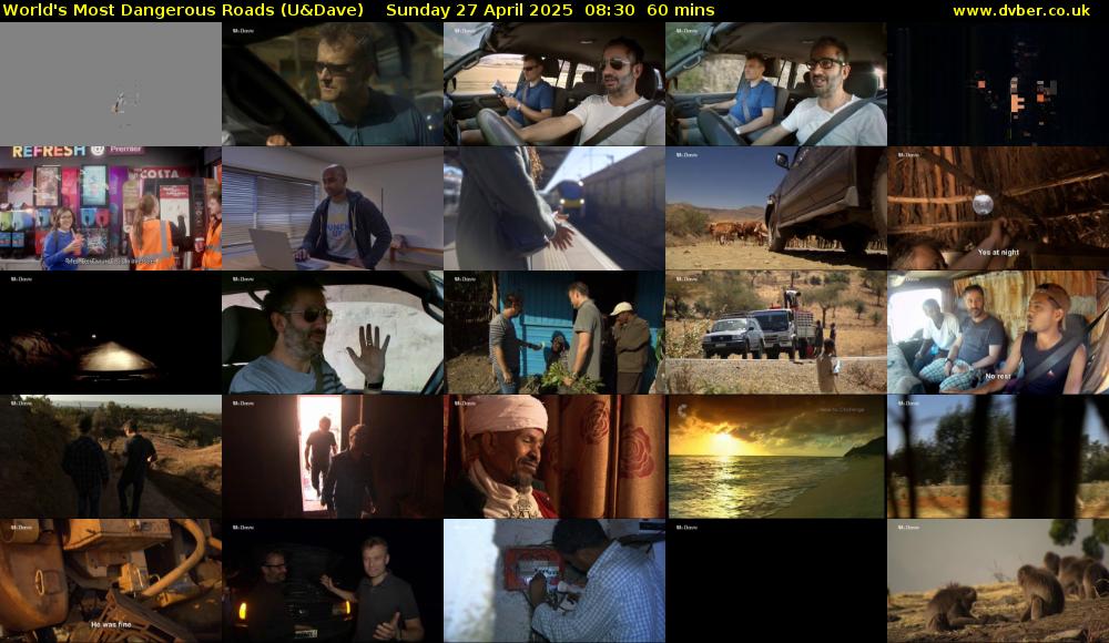 World's Most Dangerous Roads (U&Dave) Sunday 27 April 2025 08:30 - 09:30