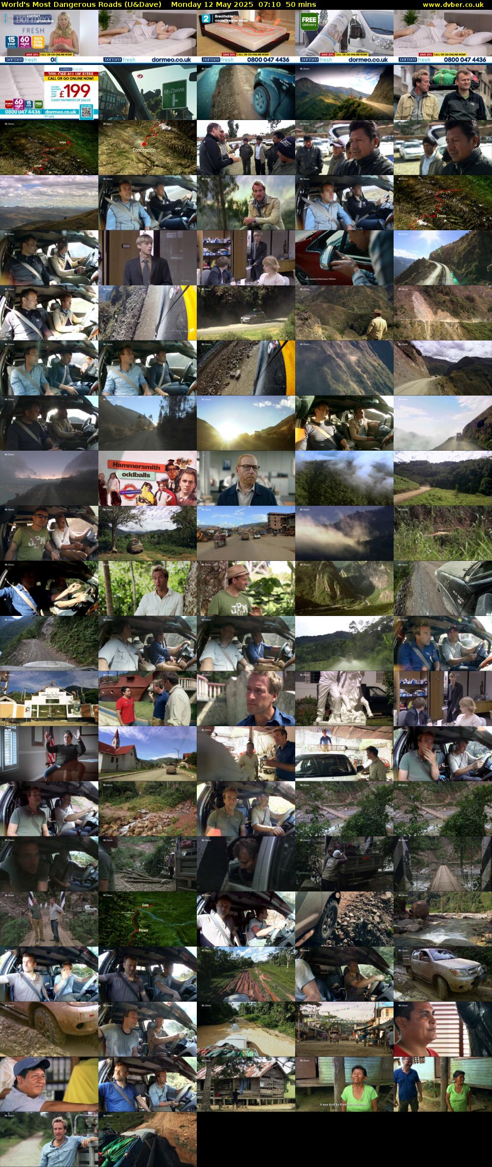 World's Most Dangerous Roads (U&Dave) Monday 12 May 2025 07:10 - 08:00