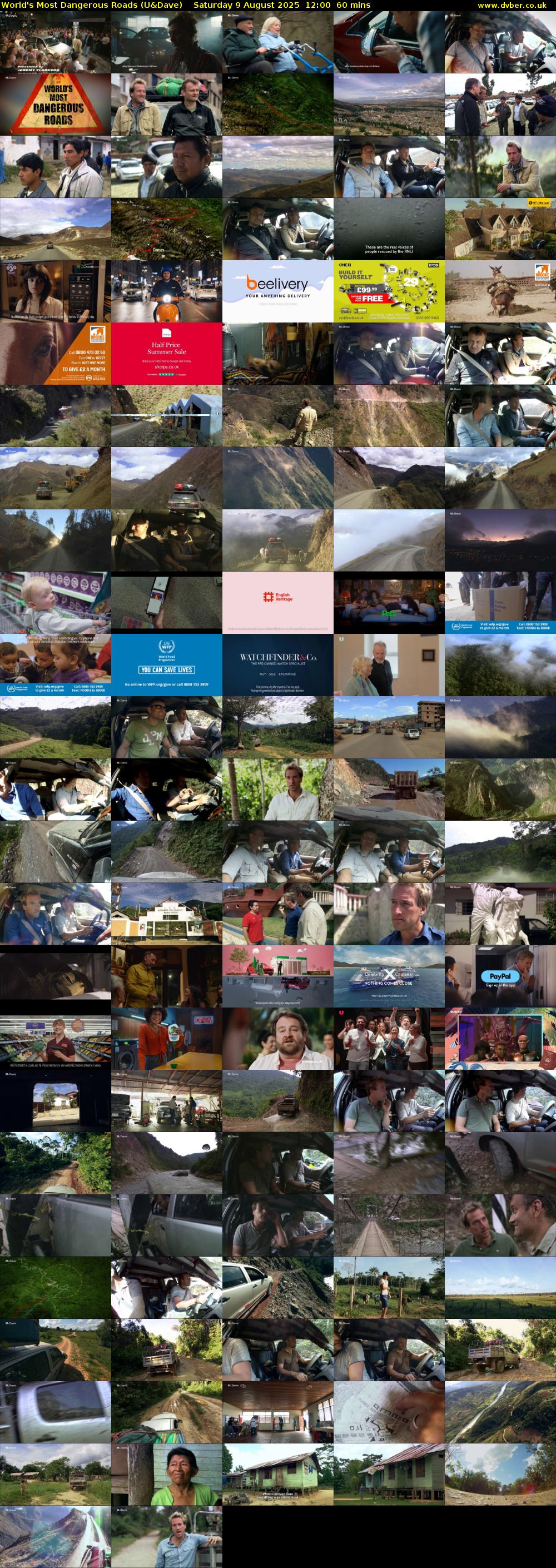 World's Most Dangerous Roads (U&Dave) Saturday 9 August 2025 12:00 - 13:00