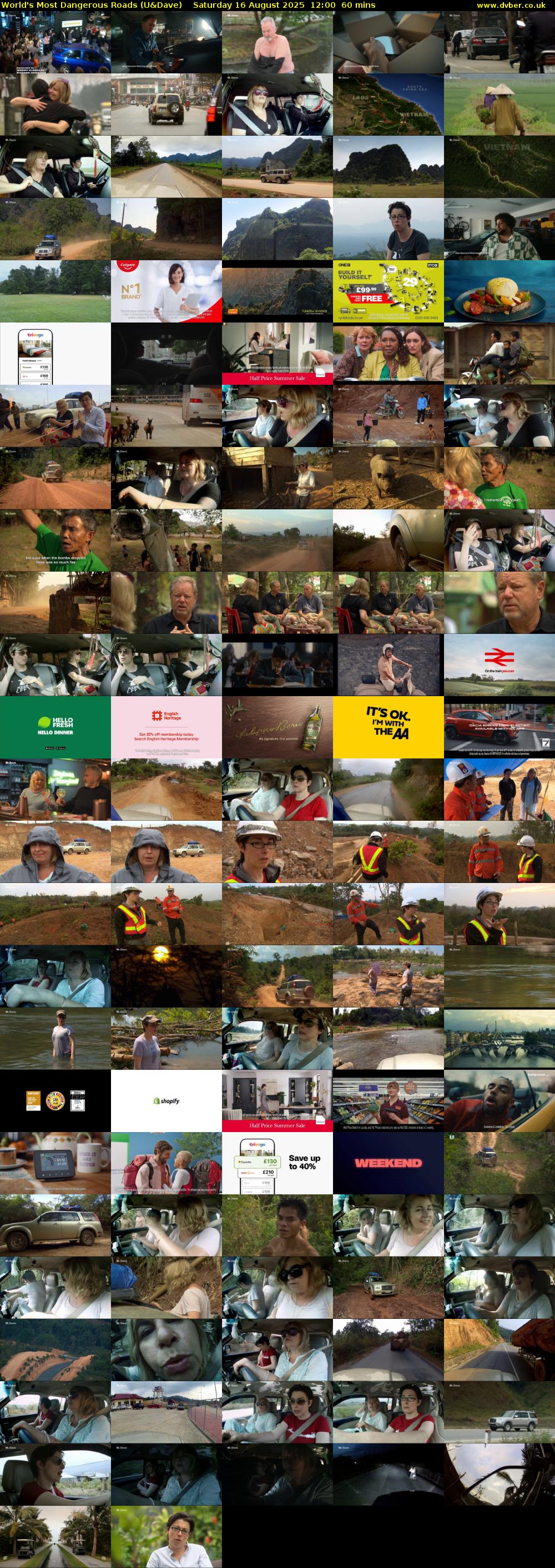 World's Most Dangerous Roads (U&Dave) Saturday 16 August 2025 12:00 - 13:00