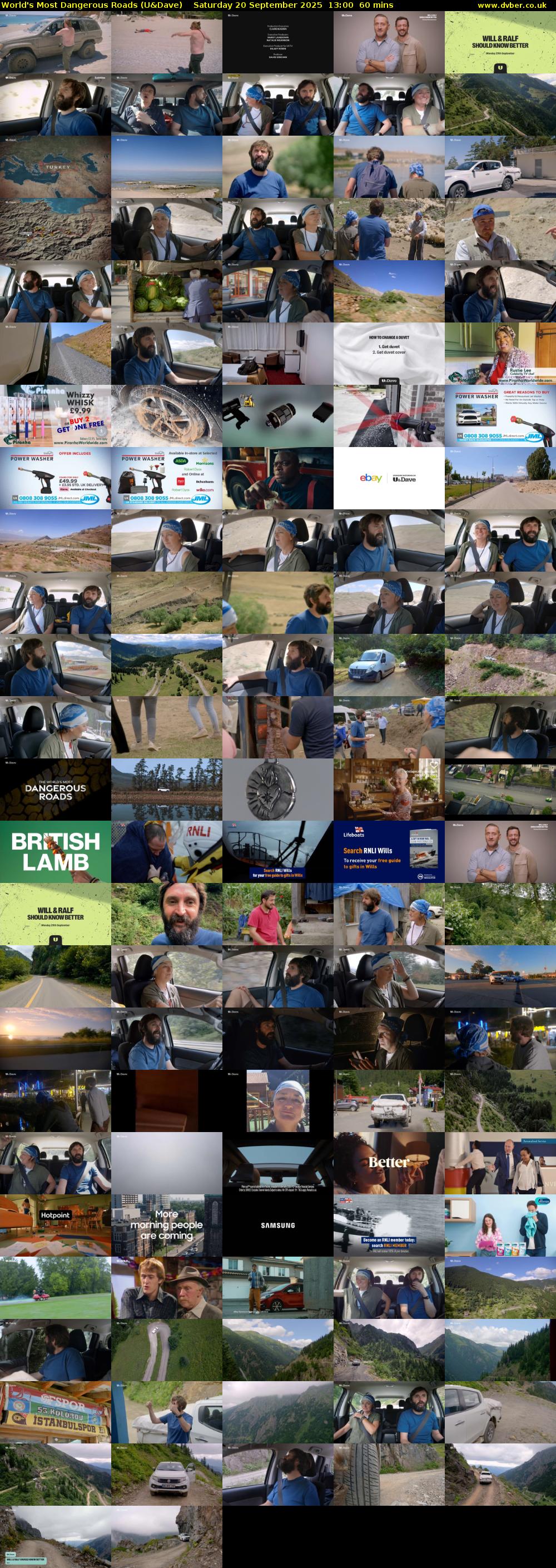 World's Most Dangerous Roads (U&Dave) Saturday 20 September 2025 13:00 - 14:00