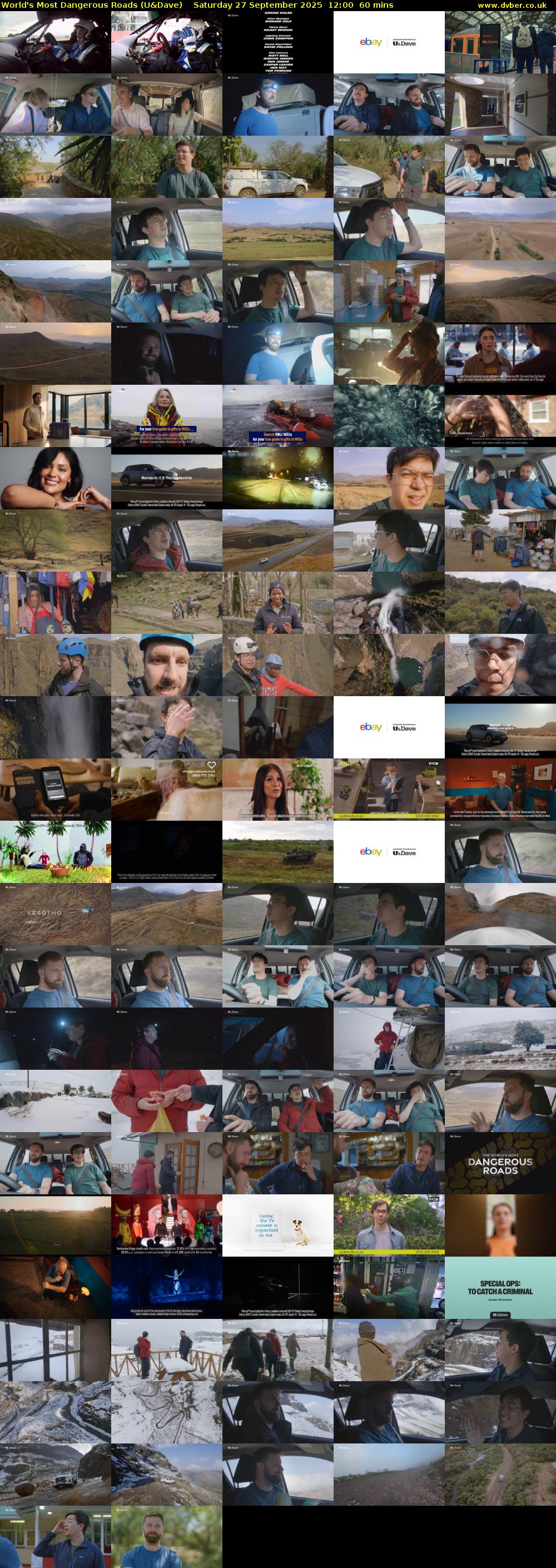 World's Most Dangerous Roads (U&Dave) Saturday 27 September 2025 12:00 - 13:00