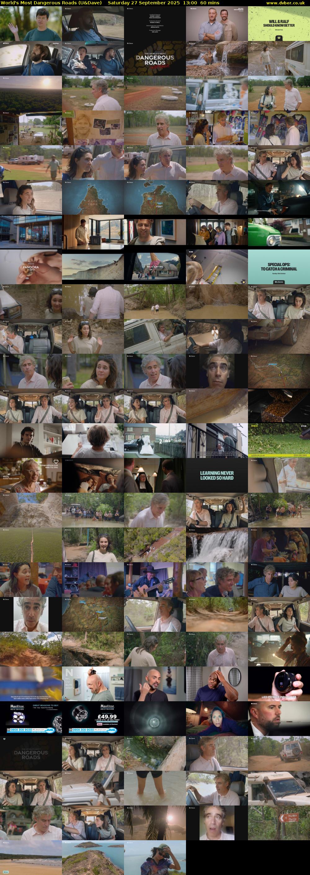 World's Most Dangerous Roads (U&Dave) Saturday 27 September 2025 13:00 - 14:00