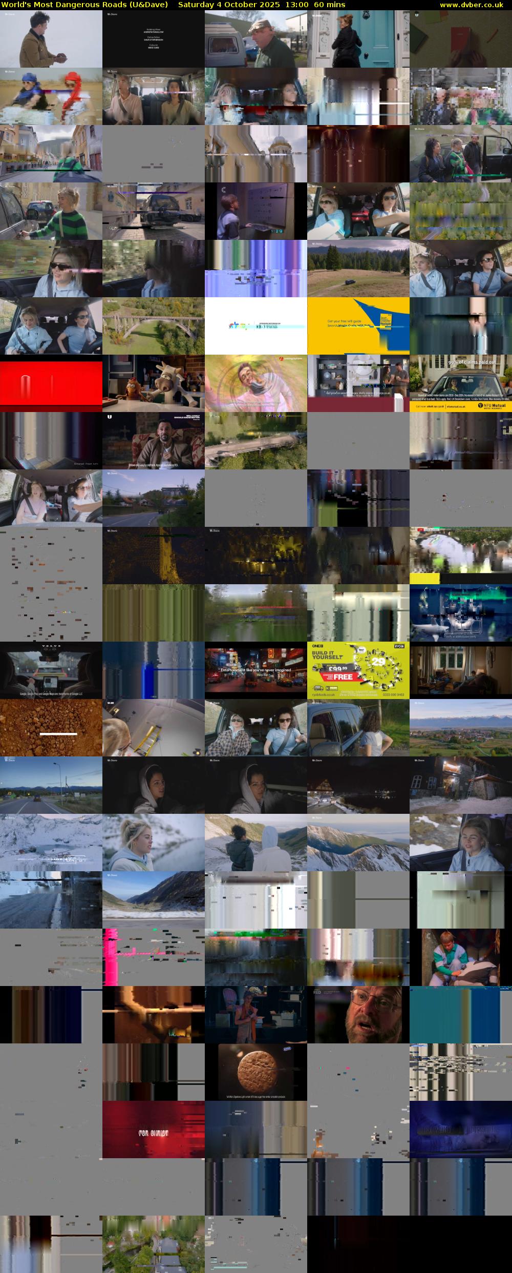 World's Most Dangerous Roads (U&Dave) Saturday 4 October 2025 13:00 - 14:00