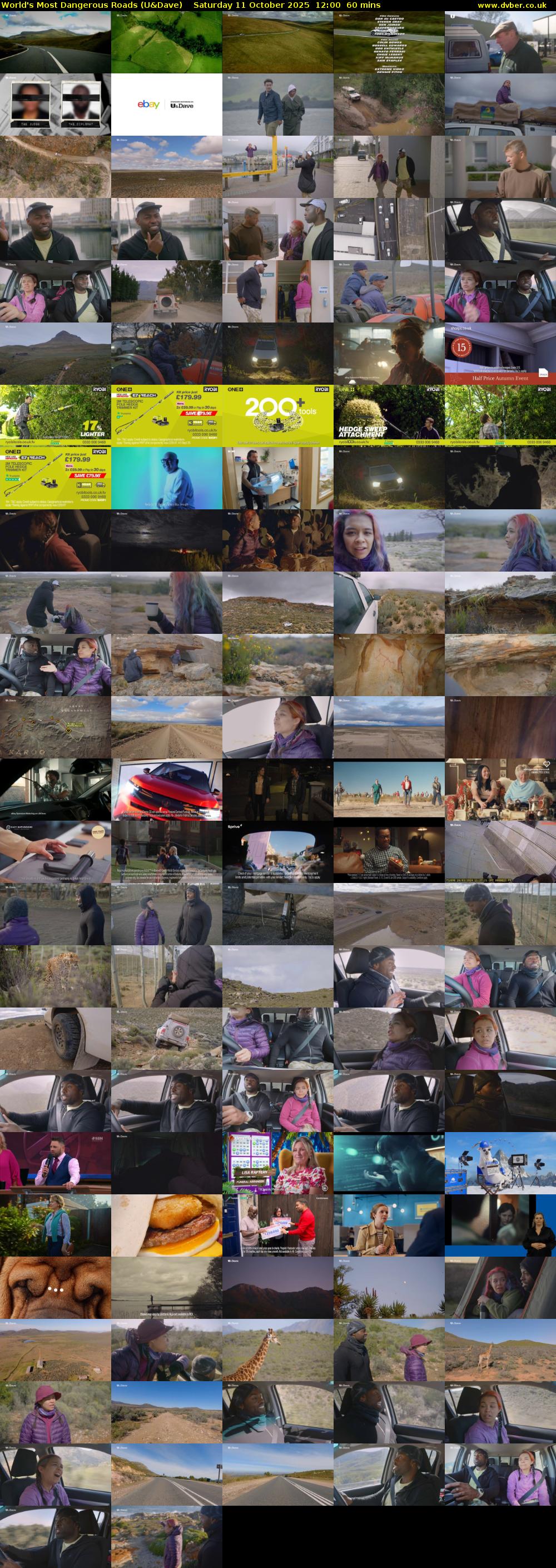 World's Most Dangerous Roads (U&Dave) Saturday 11 October 2025 12:00 - 13:00