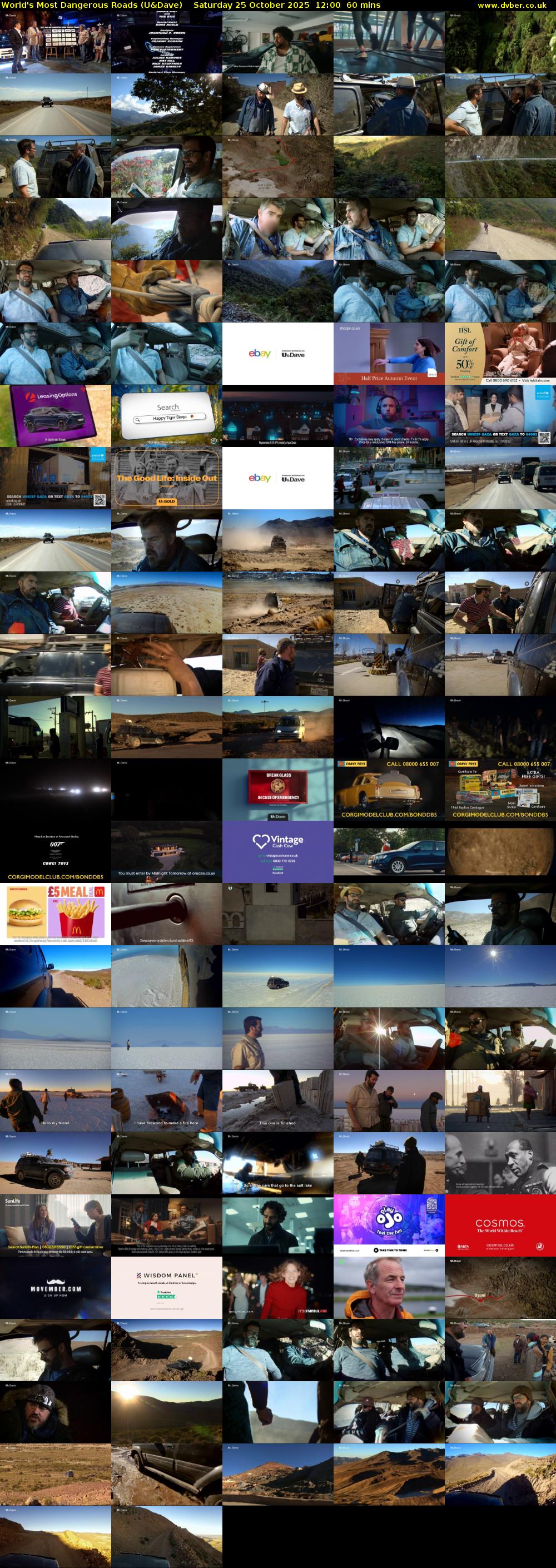 World's Most Dangerous Roads (U&Dave) Saturday 25 October 2025 12:00 - 13:00