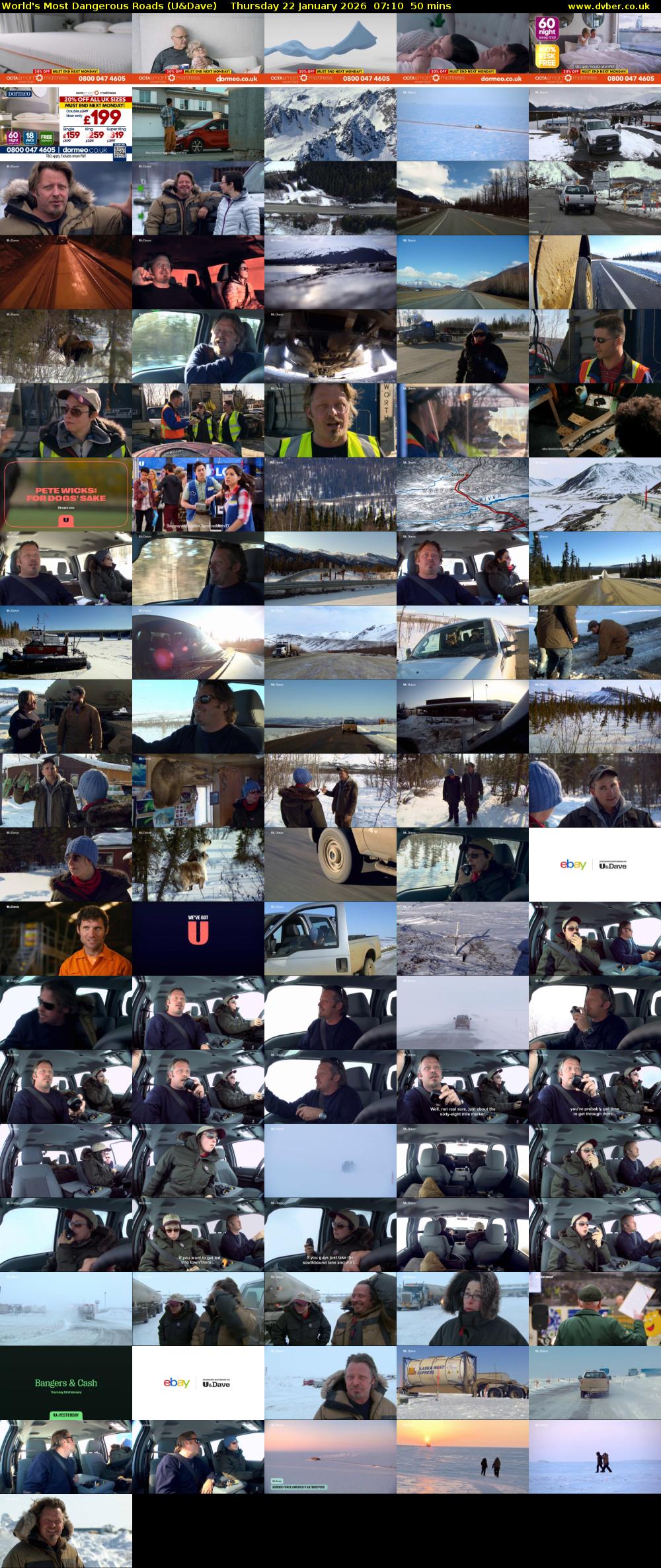 World's Most Dangerous Roads (U&Dave) Thursday 22 January 2026 07:10 - 08:00