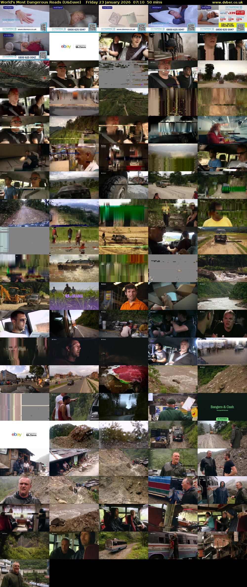 World's Most Dangerous Roads (U&Dave) Friday 23 January 2026 07:10 - 08:00