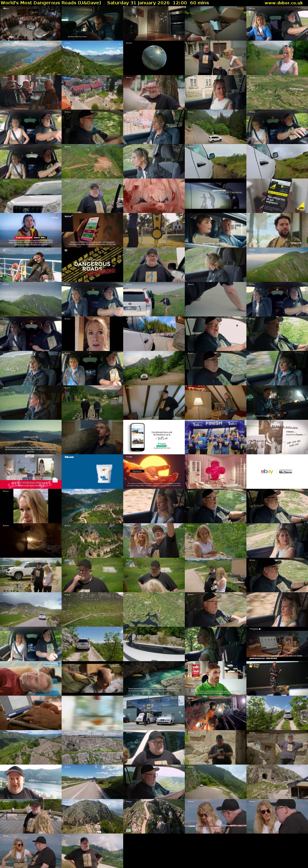 World's Most Dangerous Roads (U&Dave) Saturday 31 January 2026 12:00 - 13:00