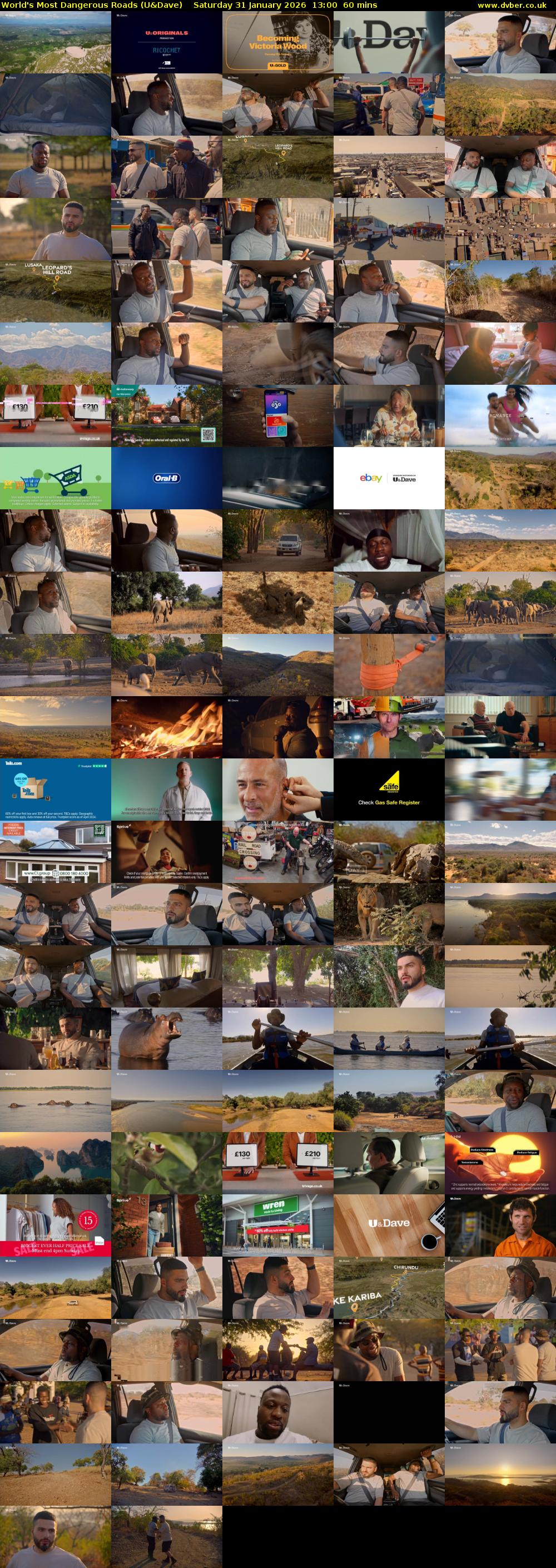 World's Most Dangerous Roads (U&Dave) Saturday 31 January 2026 13:00 - 14:00