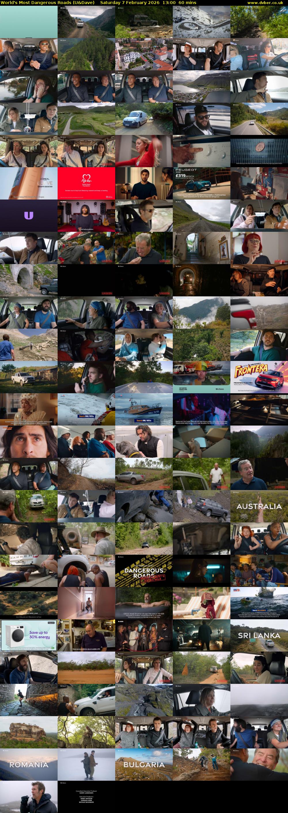 World's Most Dangerous Roads (U&Dave) Saturday 7 February 2026 13:00 - 14:00