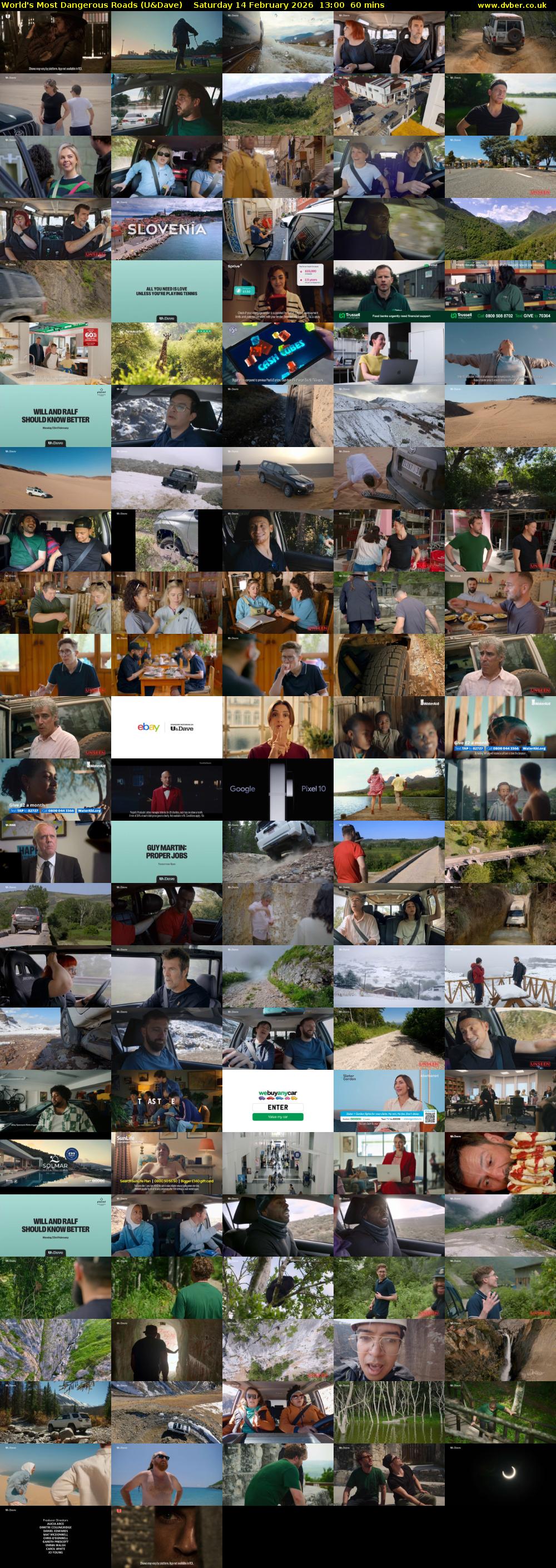 World's Most Dangerous Roads (U&Dave) Saturday 14 February 2026 13:00 - 14:00