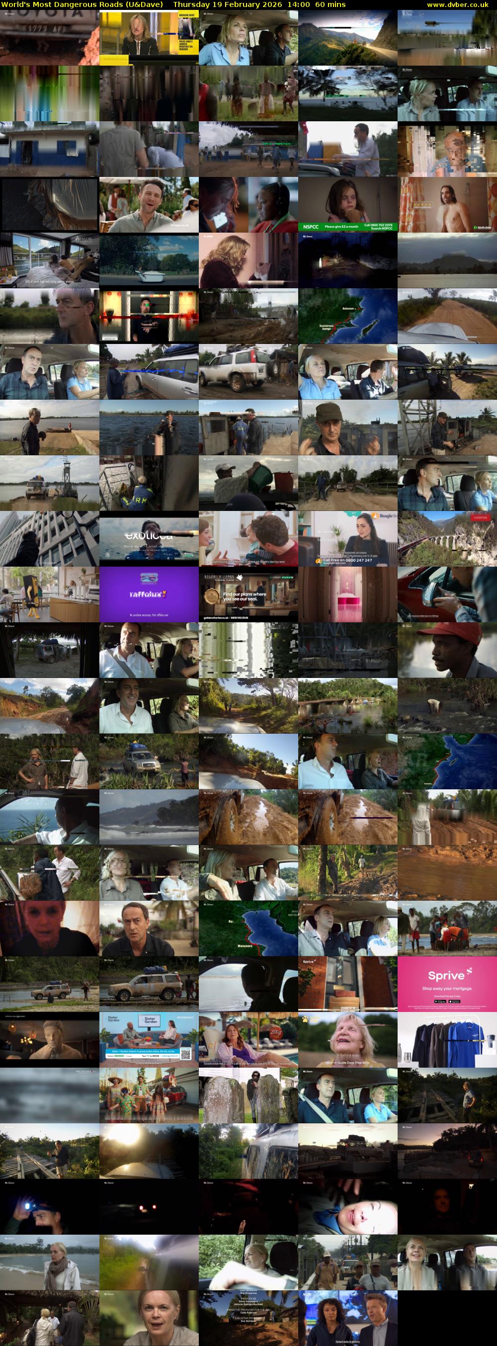 World's Most Dangerous Roads (U&Dave) Thursday 19 February 2026 14:00 - 15:00