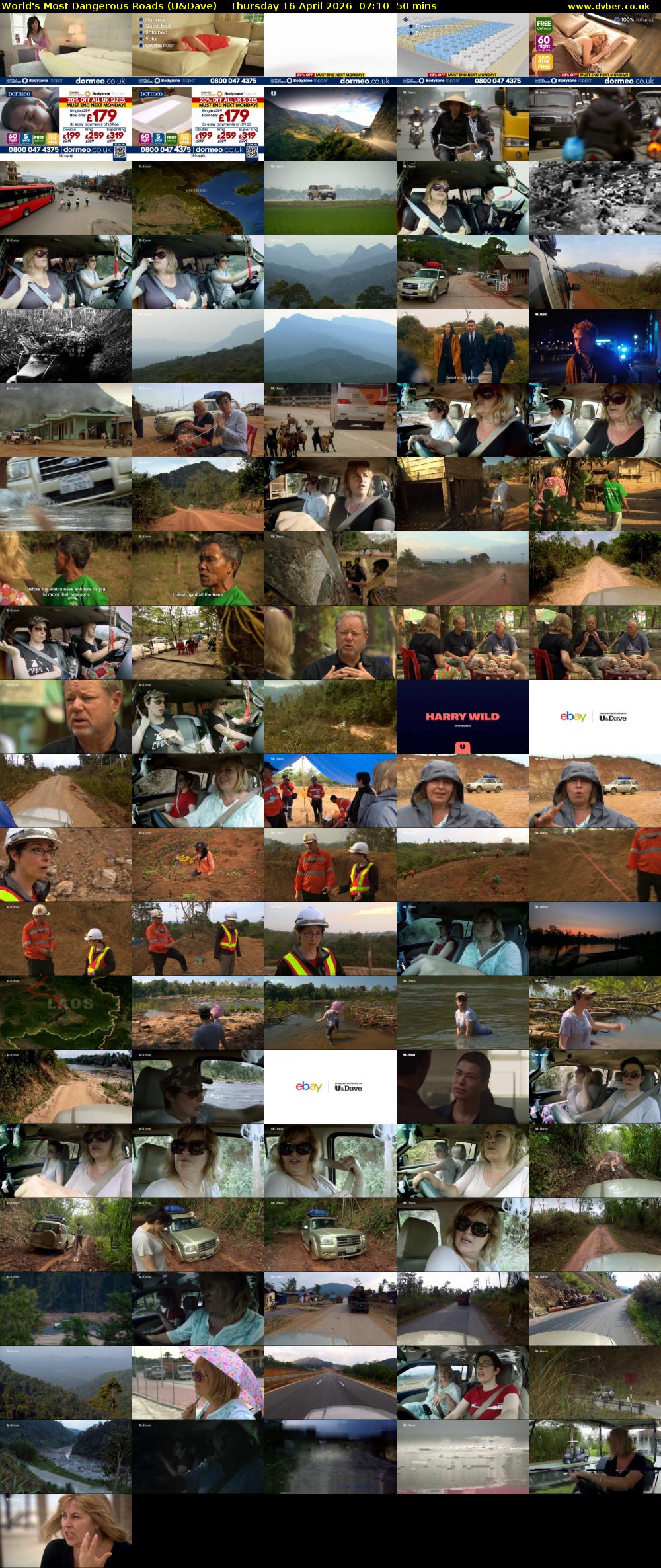 World's Most Dangerous Roads (U&Dave) Thursday 16 April 2026 07:10 - 08:00