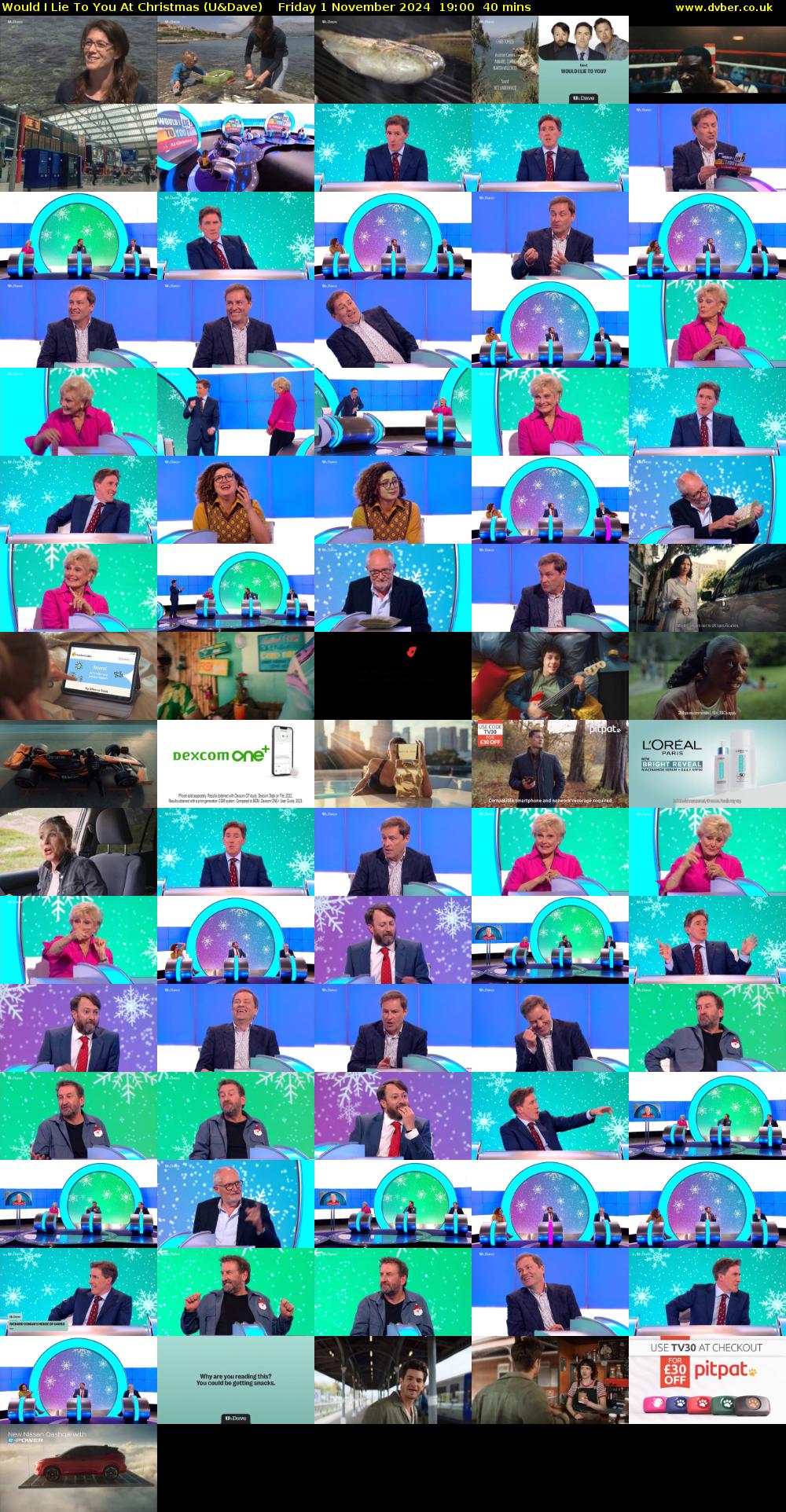 Would I Lie To You At Christmas (U&Dave) Friday 1 November 2024 19:00 - 19:40
