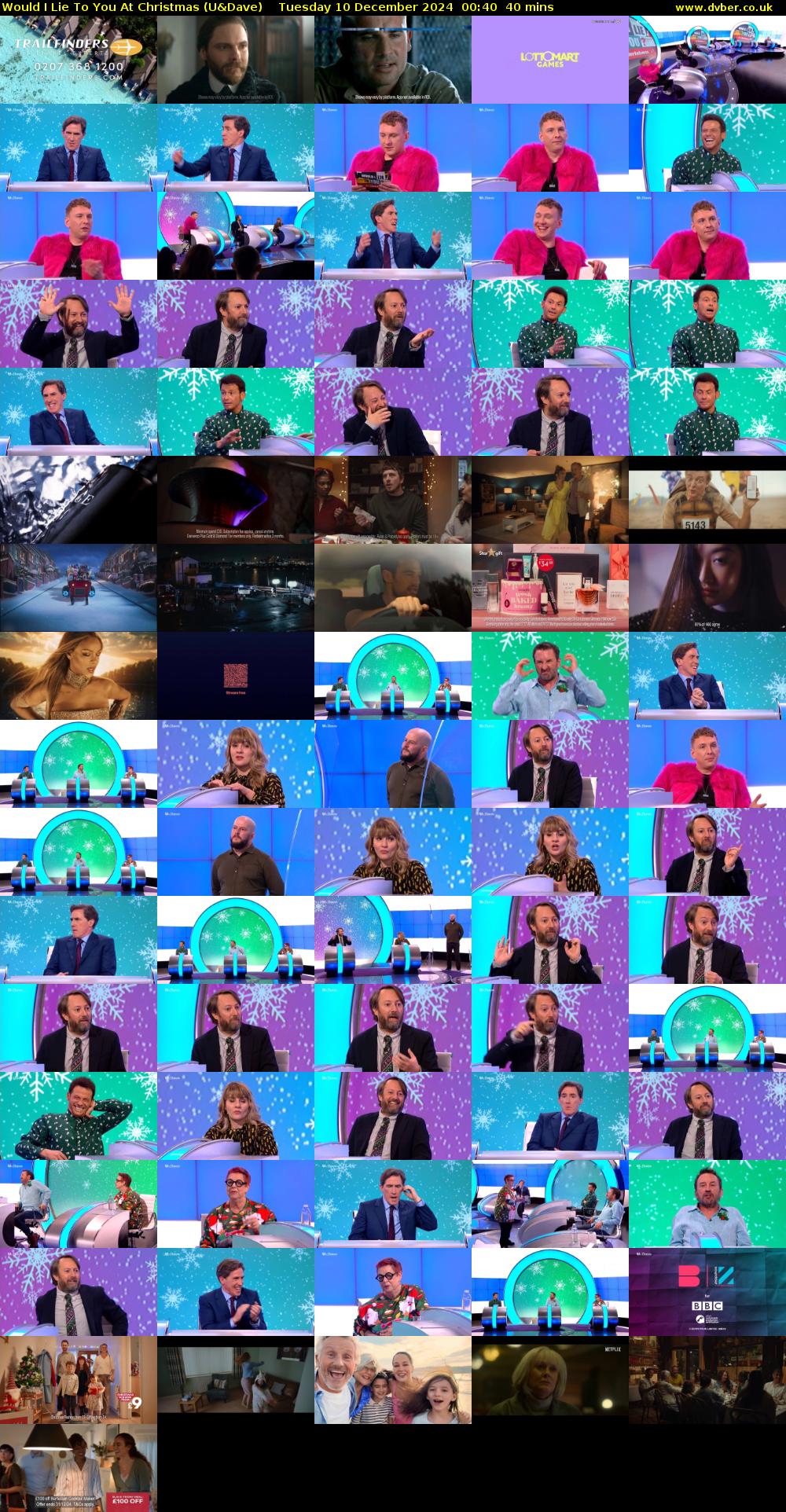 Would I Lie To You At Christmas (U&Dave) Tuesday 10 December 2024 00:40 - 01:20
