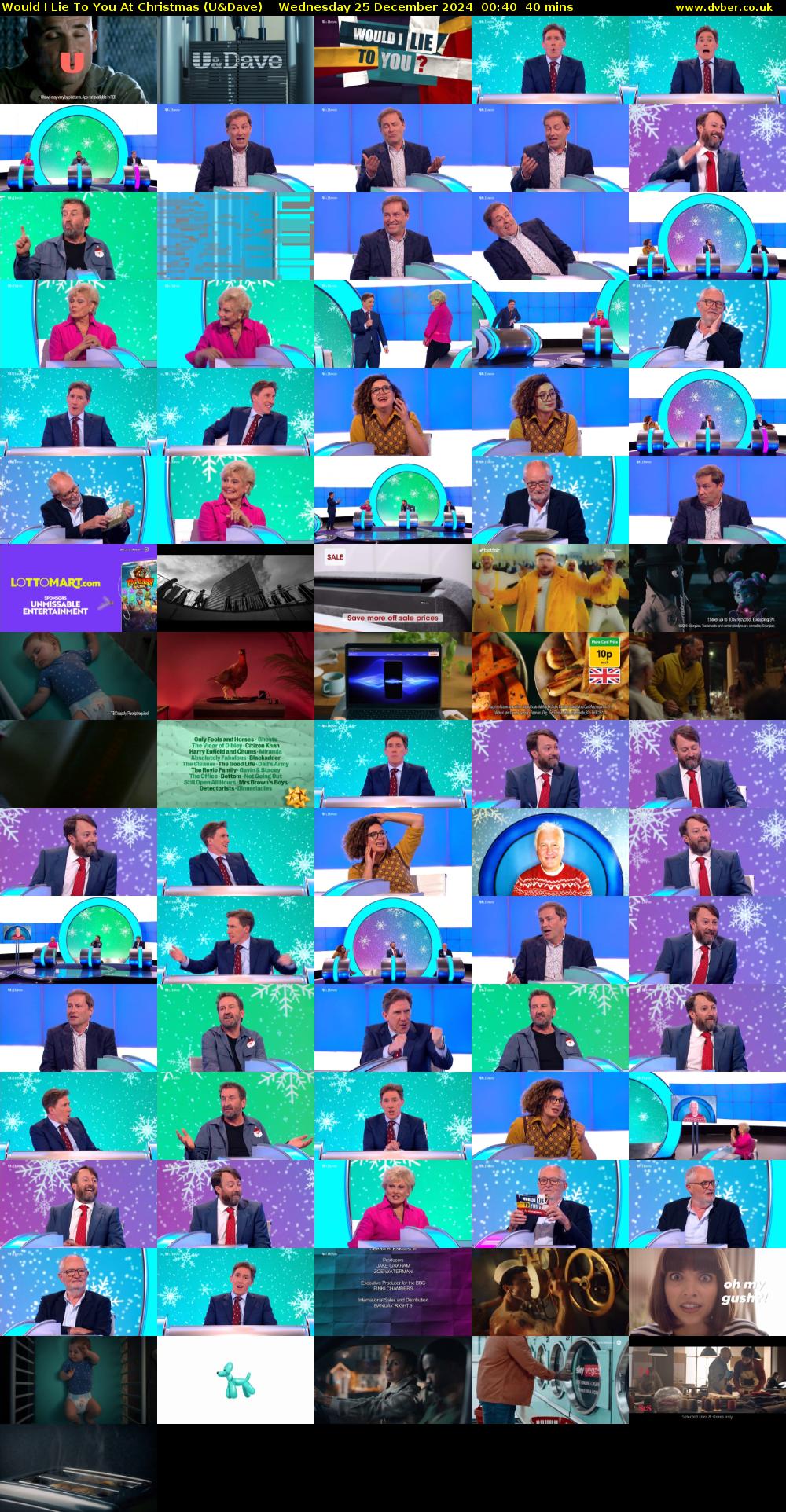 Would I Lie To You At Christmas (U&Dave) Wednesday 25 December 2024 00:40 - 01:20