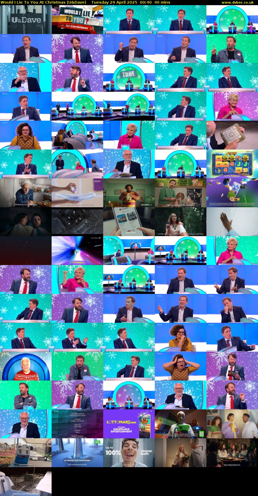 Would I Lie To You At Christmas (U&Dave) Tuesday 29 April 2025 00:40 - 01:20