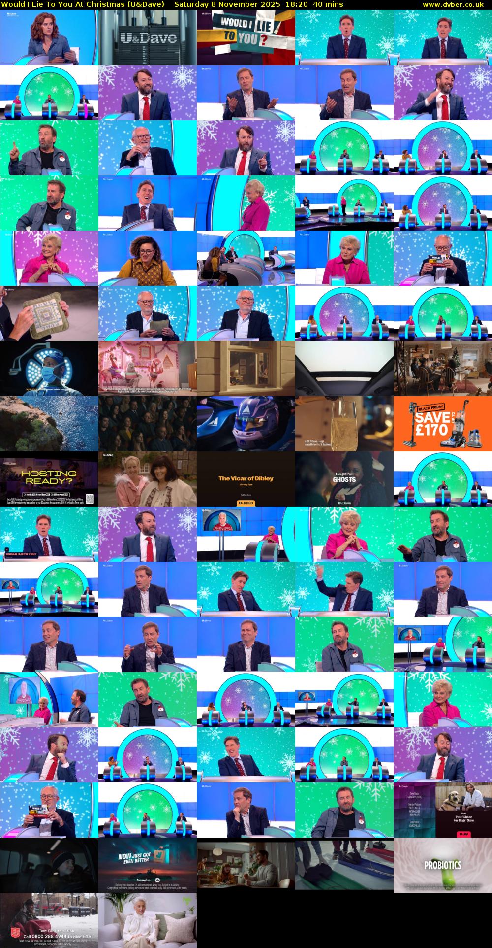 Would I Lie To You At Christmas (U&Dave) Saturday 8 November 2025 18:20 - 19:00