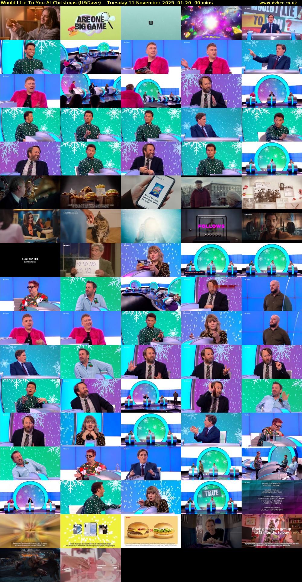 Would I Lie To You At Christmas (U&Dave) Tuesday 11 November 2025 01:20 - 02:00